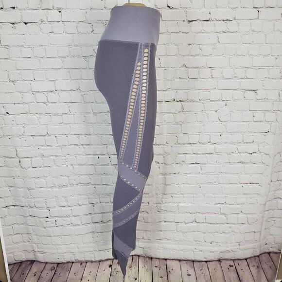 nux Principle Leggings Gray Jacquard S NWT - Picture 4 of 9